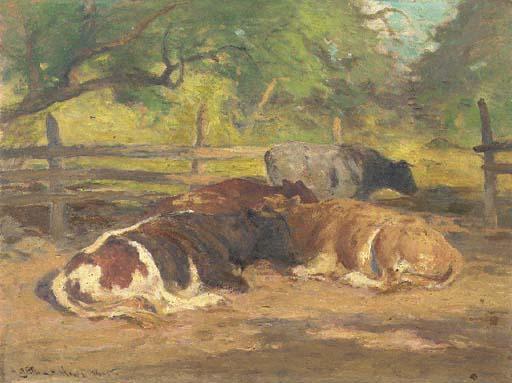 William Henry Howe - Resting After Milking, Dover Plains, New York