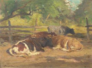 William Henry Howe - Resting After Milking, Dover Plains, New York