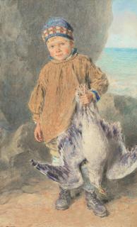 William Henry Hunt, OWS - A Young Fisher Boy