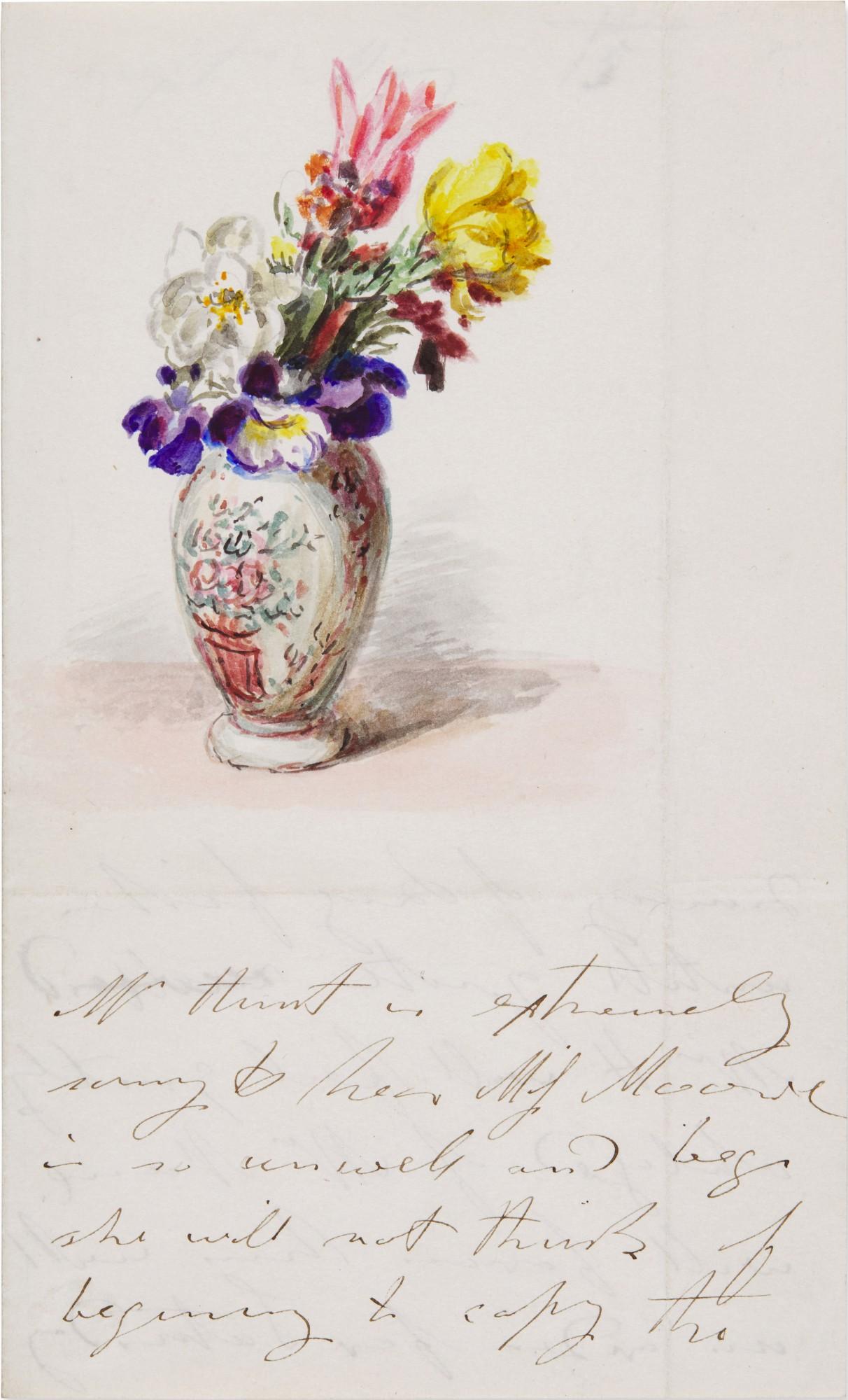 William Henry Hunt - A series of twelve illustrated letters from the artist to Miss Moore of Cheyne Walk