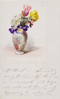 William Henry Hunt - A series of twelve illustrated letters from the artist to Miss Moore of Cheyne Walk