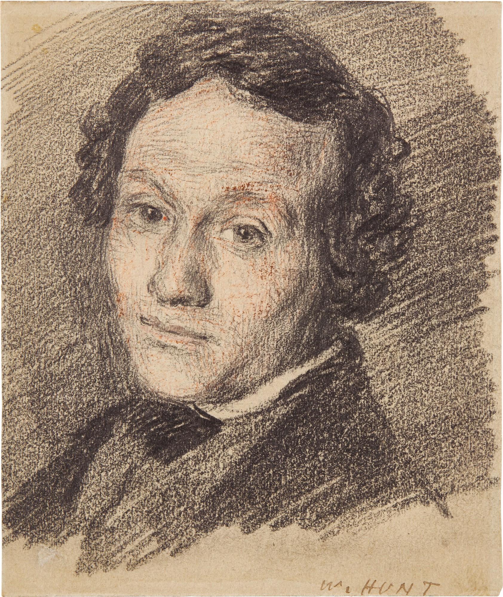 William Henry Hunt - Three portrait studies, including a self-portrait aged 25, a portrait of a gentleman; and a portrait of a lady, traditionally identified as the artist’s parents