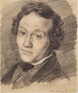 William Henry Hunt - Three portrait studies, including a self-portrait aged 25, a portrait of a gentleman; and a portrait of a lady, traditionally identified as the artist’s parents
