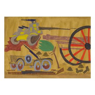 William Henry Johnson - Untitled (Uninhabited War Scene)