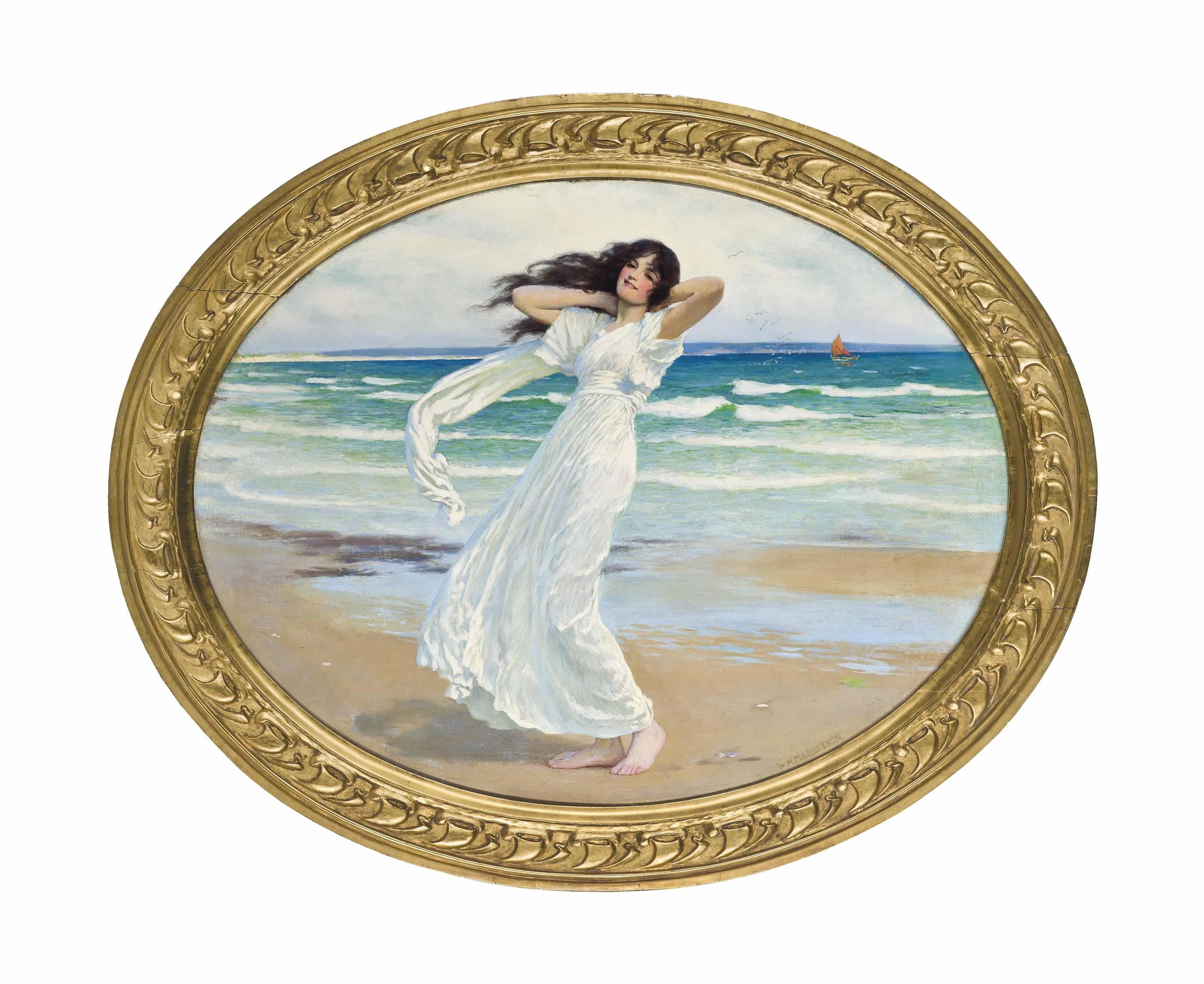 William Henry Margetson, R.I., R.O.I. - Along the shore