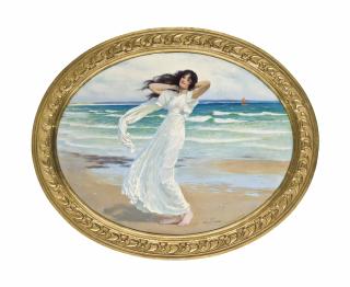 William Henry Margetson, R.I., R.O.I. - Along the shore