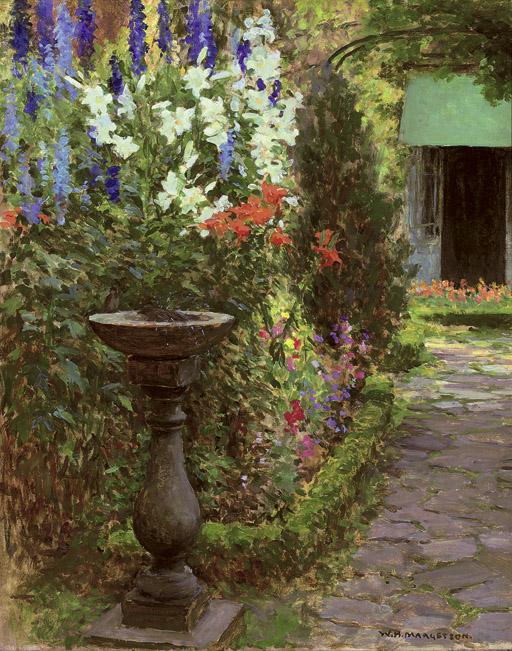 William Henry Margetson, R.I., R.O.I. - The bird bath