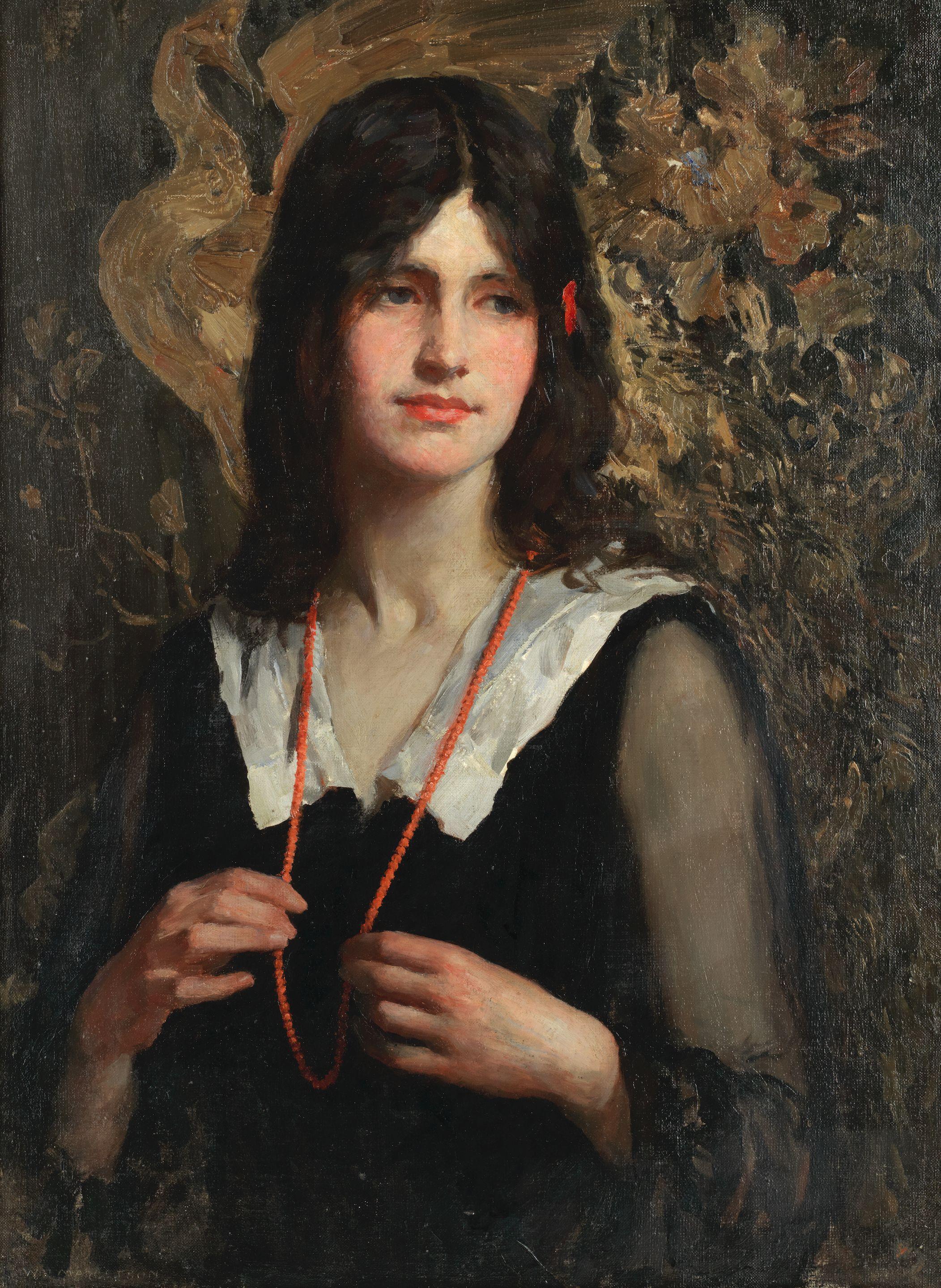 William Henry Margetson RI, ROI - The Coral Necklace