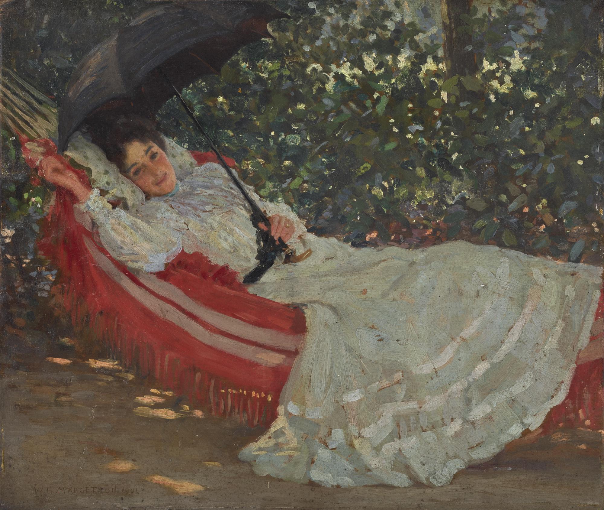 William Henry Margetson - The Red Hammock