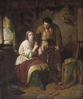 William Henry Midwood - A cottage courtship