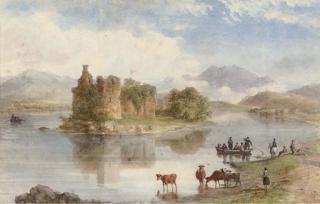 William Henry Nutter - Cattle watering on Loch Katrine