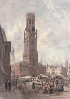 William Henry Nutter - The Old Clock Tower At Bruges