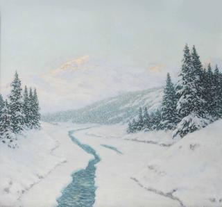 William Henry Singer - Morning Mist Near Olden, Norway