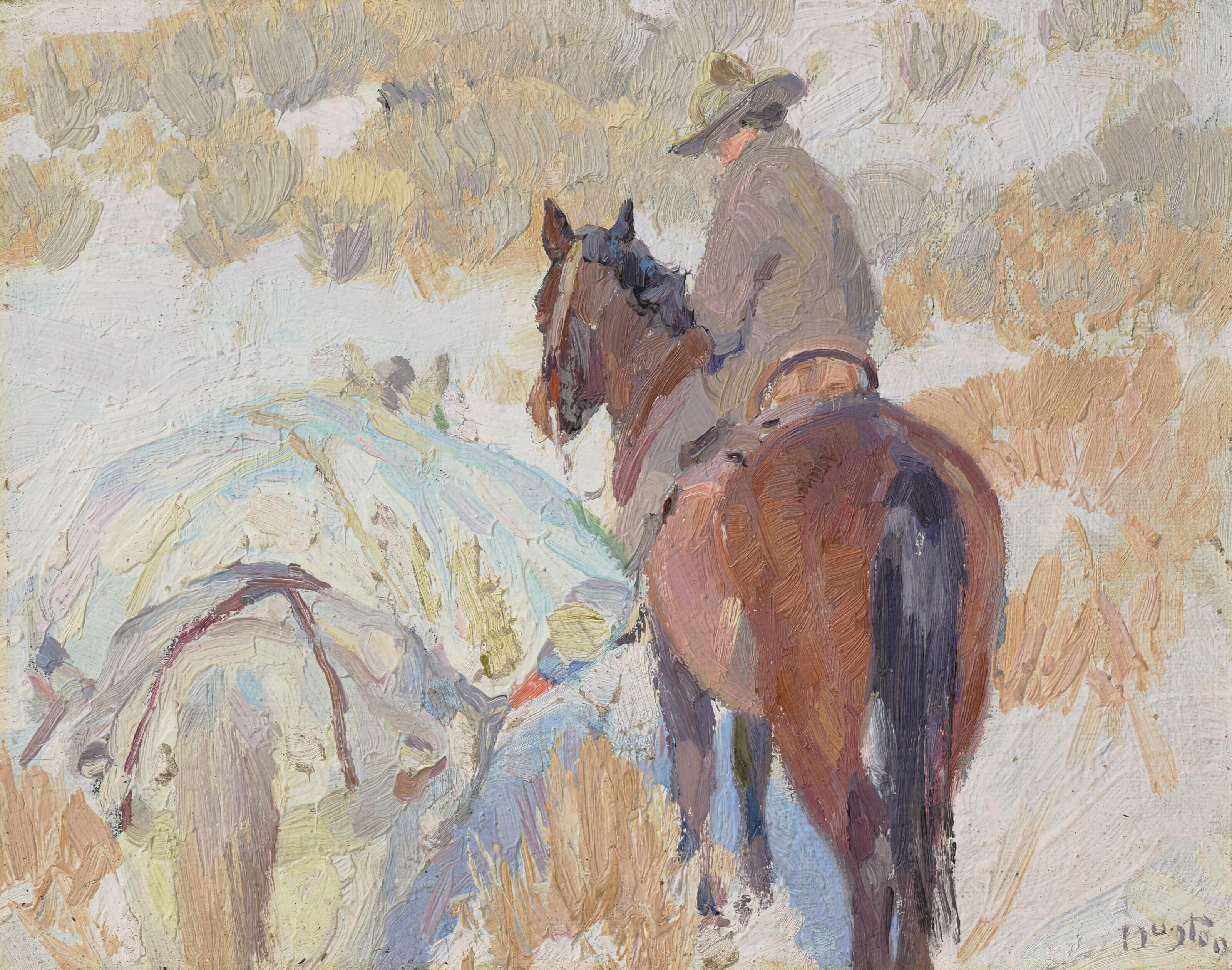 William Herbert Dunton - Cowboy and a Packhorse