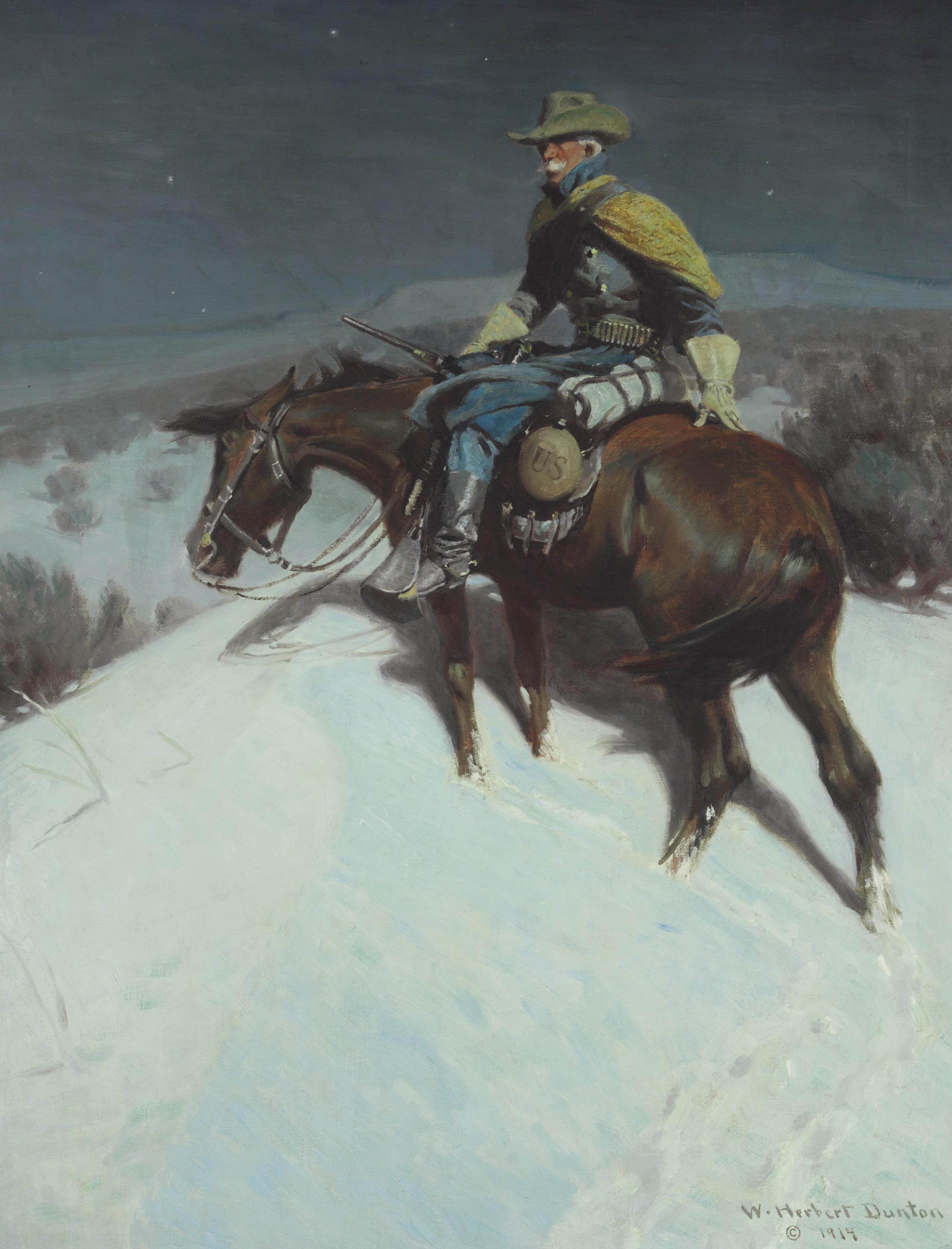 William Herbert Dunton - The Vidette--Custer Trooper