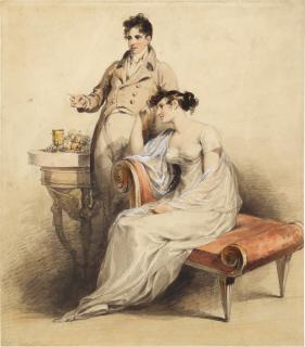 William Hilton - Portrait of Peter de Wint (1784-1849) and Harriet Hilton, later Mrs Peter de Wint (1791-1866)