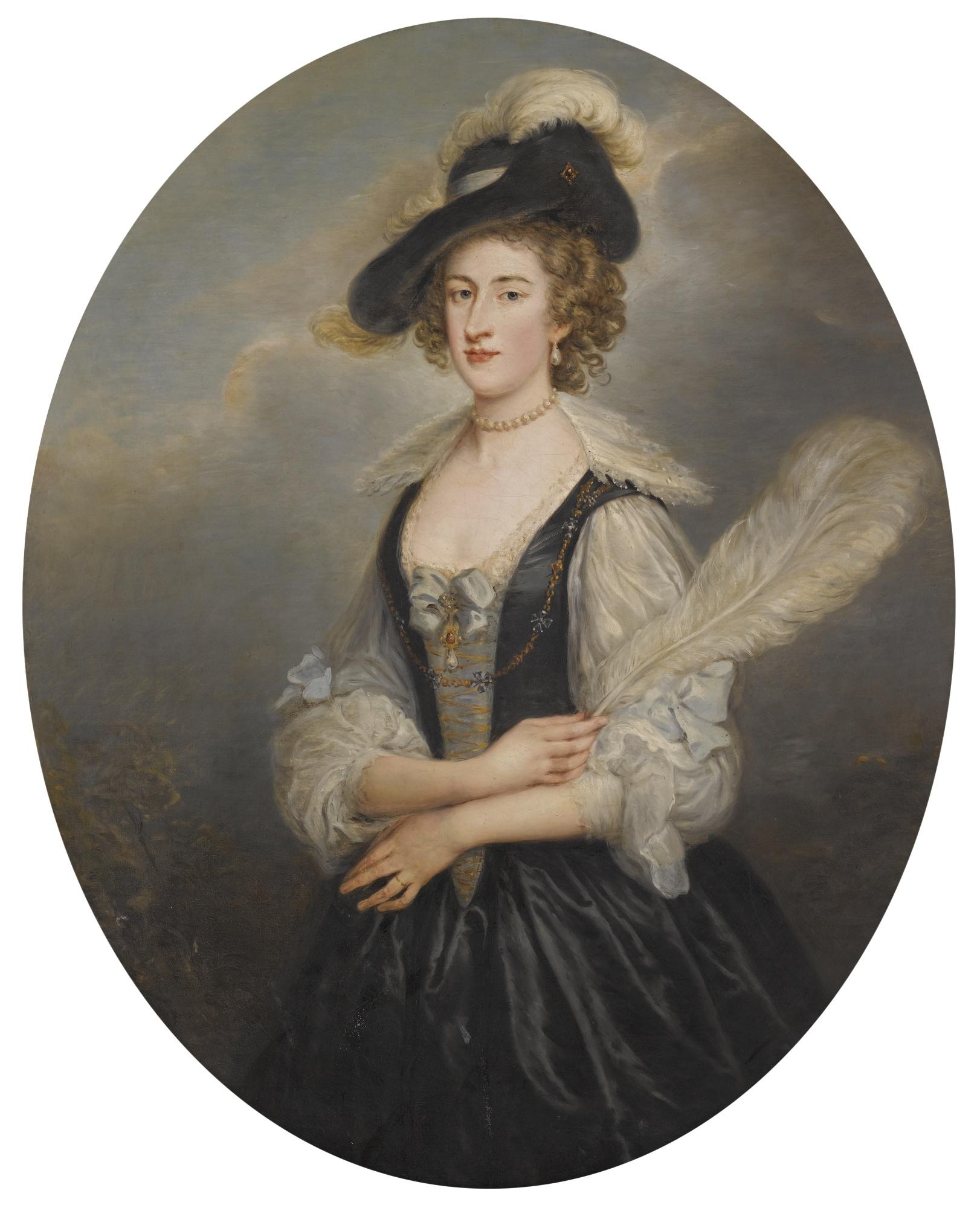 William Hoare of Bath R.A. - Portrait Of Susanna Hoare, Countess Of Ailesbury (1732-1783)