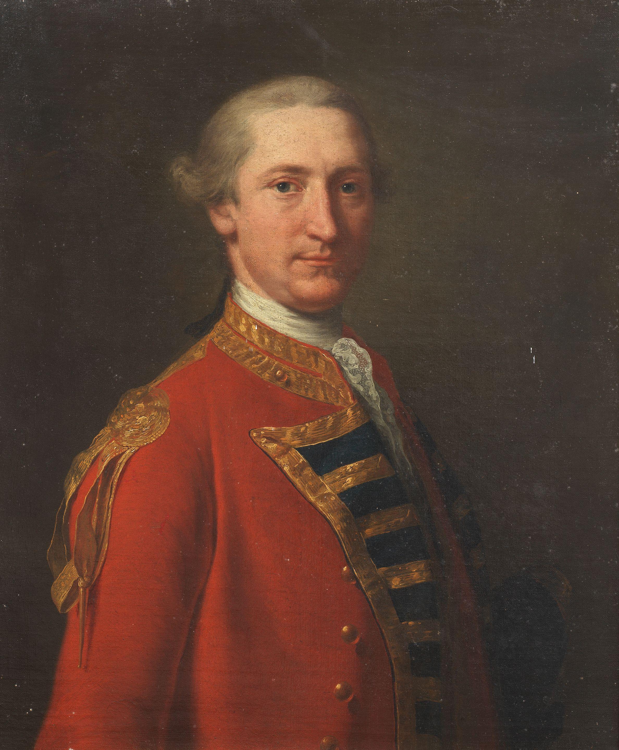 William Hoare of Bath - Portrait of Lt. Col. William Egerton, half-length, in military uniform