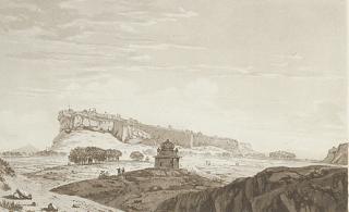 William Hodges R.A. - A View of the south side of the Fort of Gwalior, from Select Views in India, (Abbey Travel 416 no. 6)