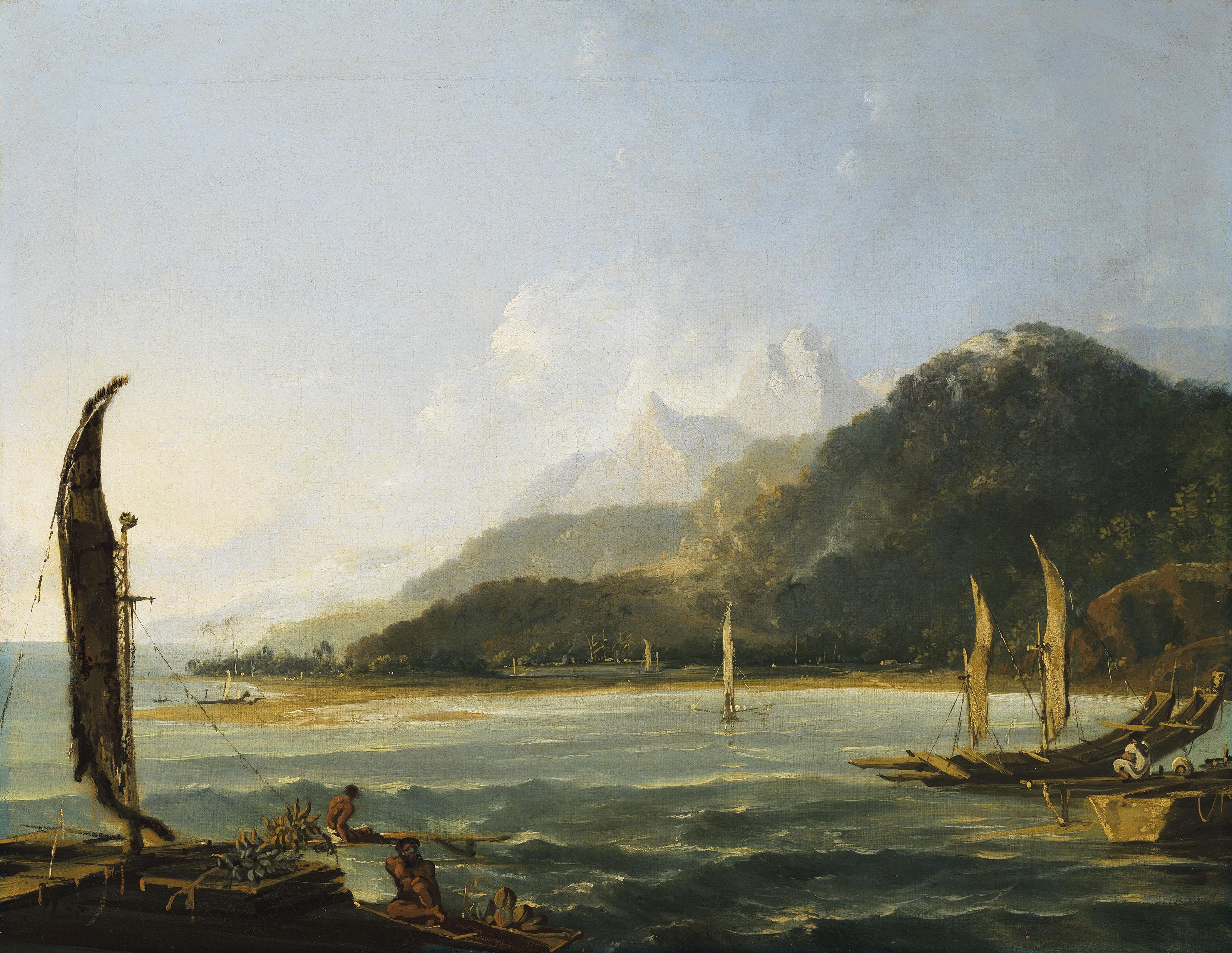 William Hodges, R.A. - Matavie Bay in the Island of Otaheite (Matavai Bay, Tahiti)