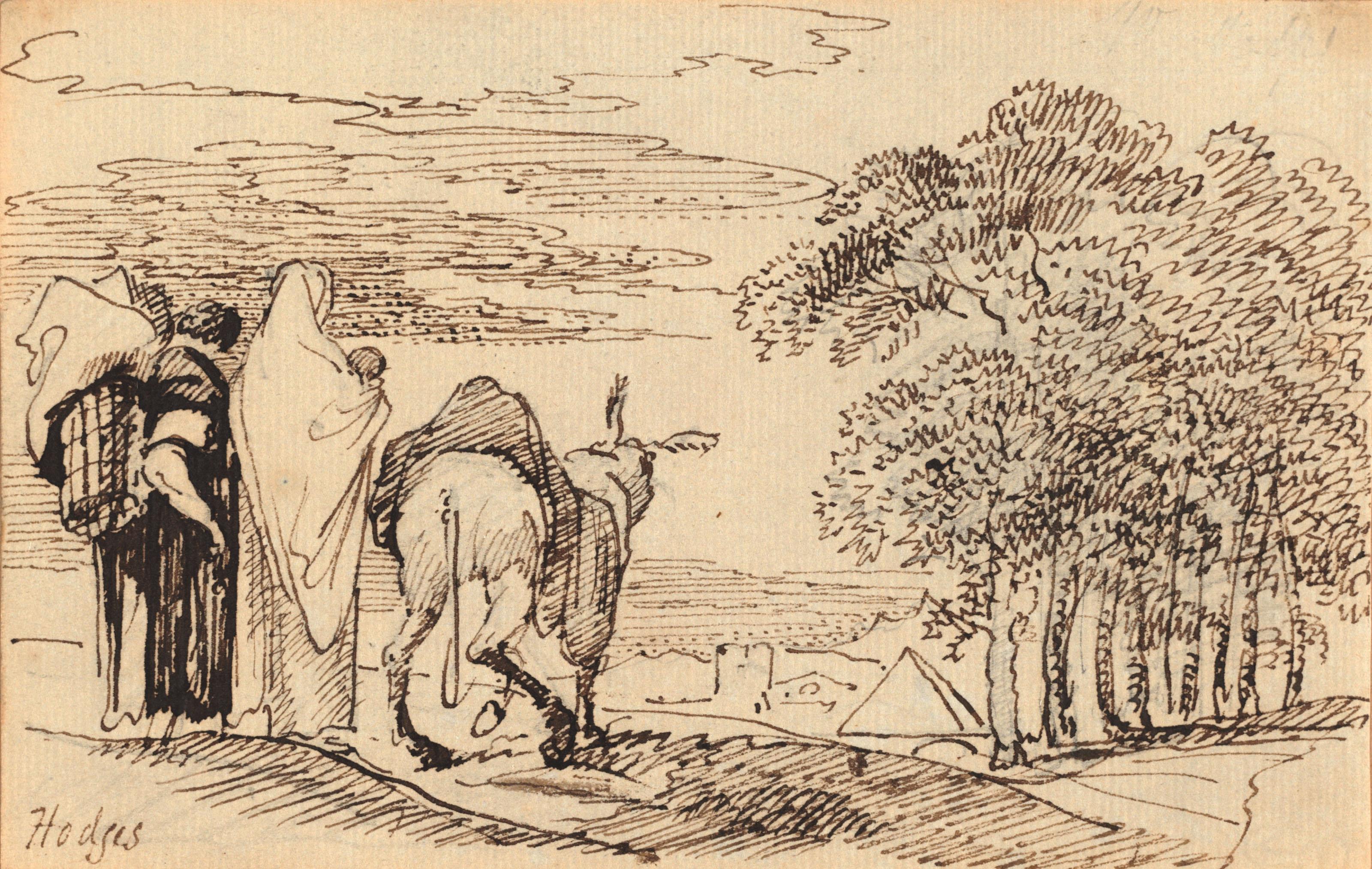 William Hodges, R.A. - The Flight into Egypt; and Hagar and Ishmael