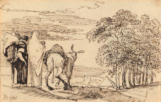 William Hodges, R.A. - The Flight into Egypt; and Hagar and Ishmael