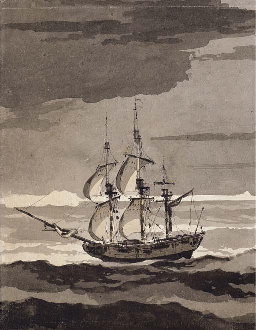 William Hodges, R.A. - The Resolution in a stream of pack-ice