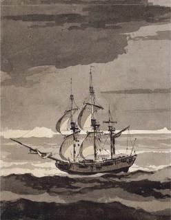 William Hodges, R.A. - The Resolution in a stream of pack-ice