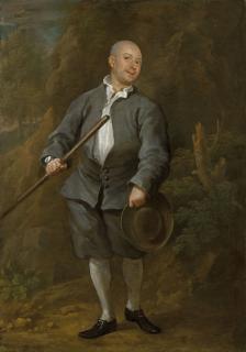 William Hogarth - The Pugilist:  A Quarterstaff Player, almost certainly James Figg (1684-1734)