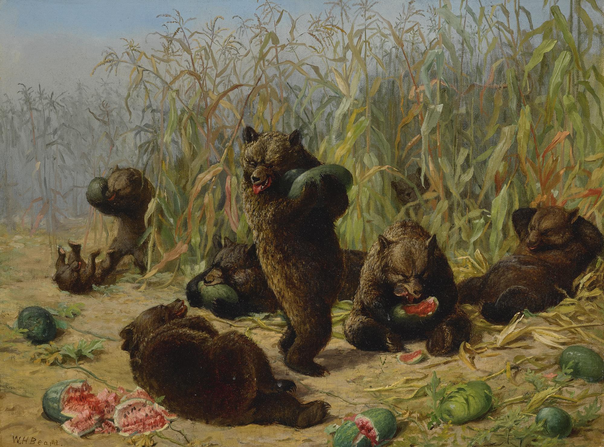 William Holbrook Beard - Plundering The Watermelon Patch