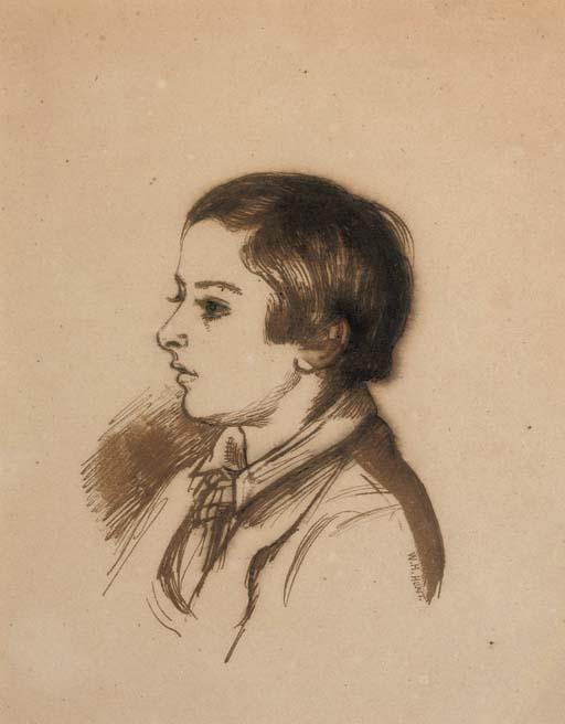 William Holman Hunt, A.R.S.A., R.S.W., H.R.W.S. - Portrait of Arthur Henry Giles, Aged Twelve, Bust-Length