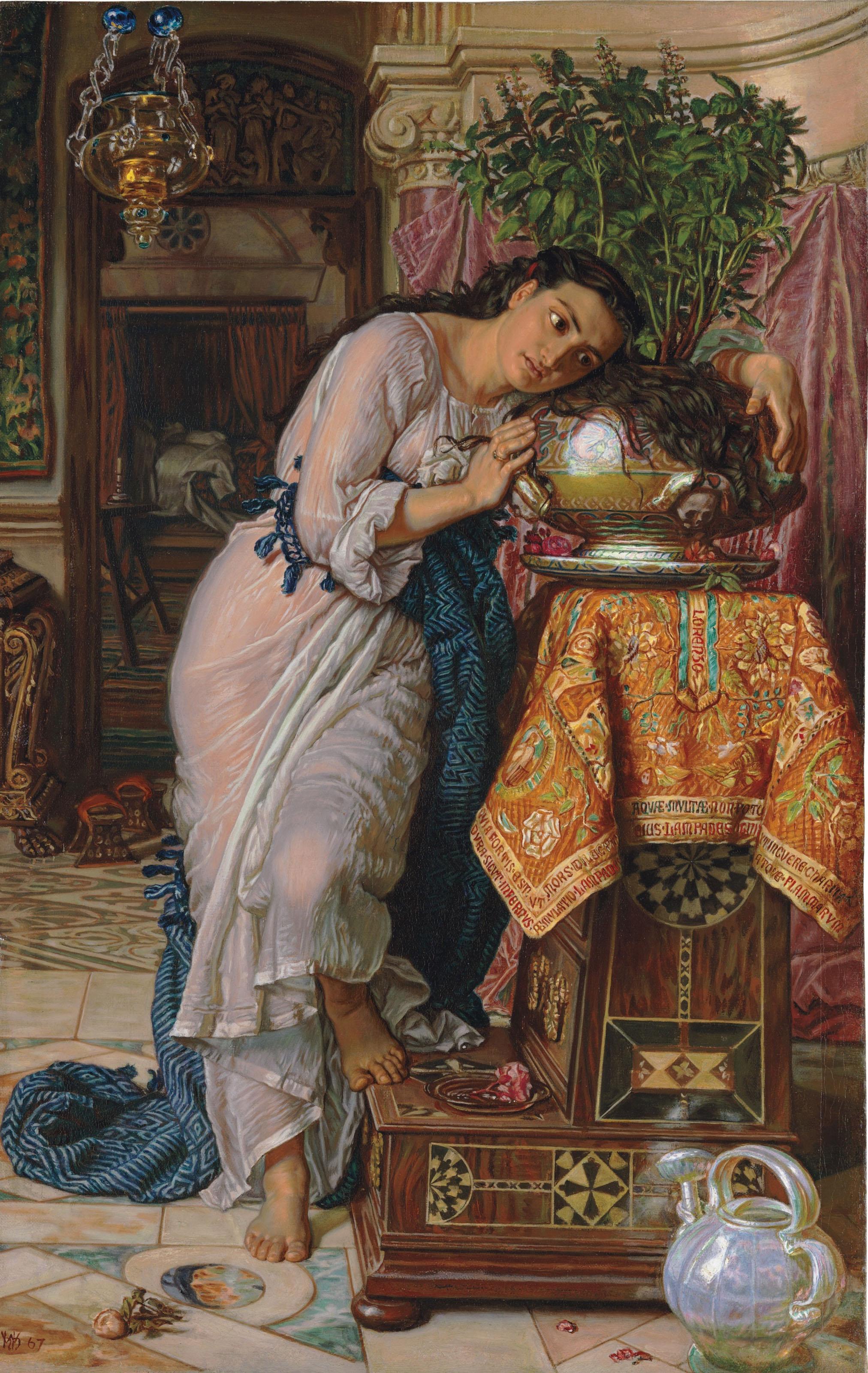 William Holman Hunt, O.M., R.W.S. - Isabella And The Pot Of Basil