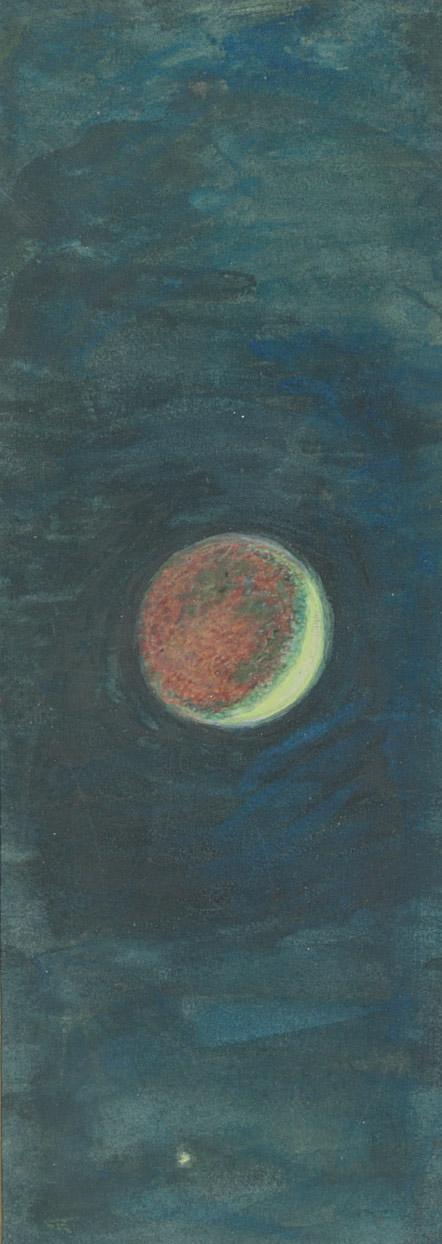 William Holman Hunt, R.W.S., O.M. - Study for the cresent moon in \'The Ship\'