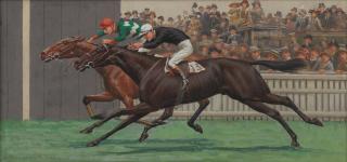 William Hounsom Byles - The Gold Cup, 1923; The 2000 Guineas Stakes, 1923; The 141St Renewal Of The Oakes Stakes, 1923; And The Kempton Park Great Jubilee Handicap, 1923 Each Sight Size 14.3 X 30.5Cm (5 5/8 X 12In). (4)