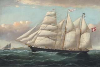 William Howard Yorke - A pilot cutter running out to meet the Danish barquentine Mota Hermanos