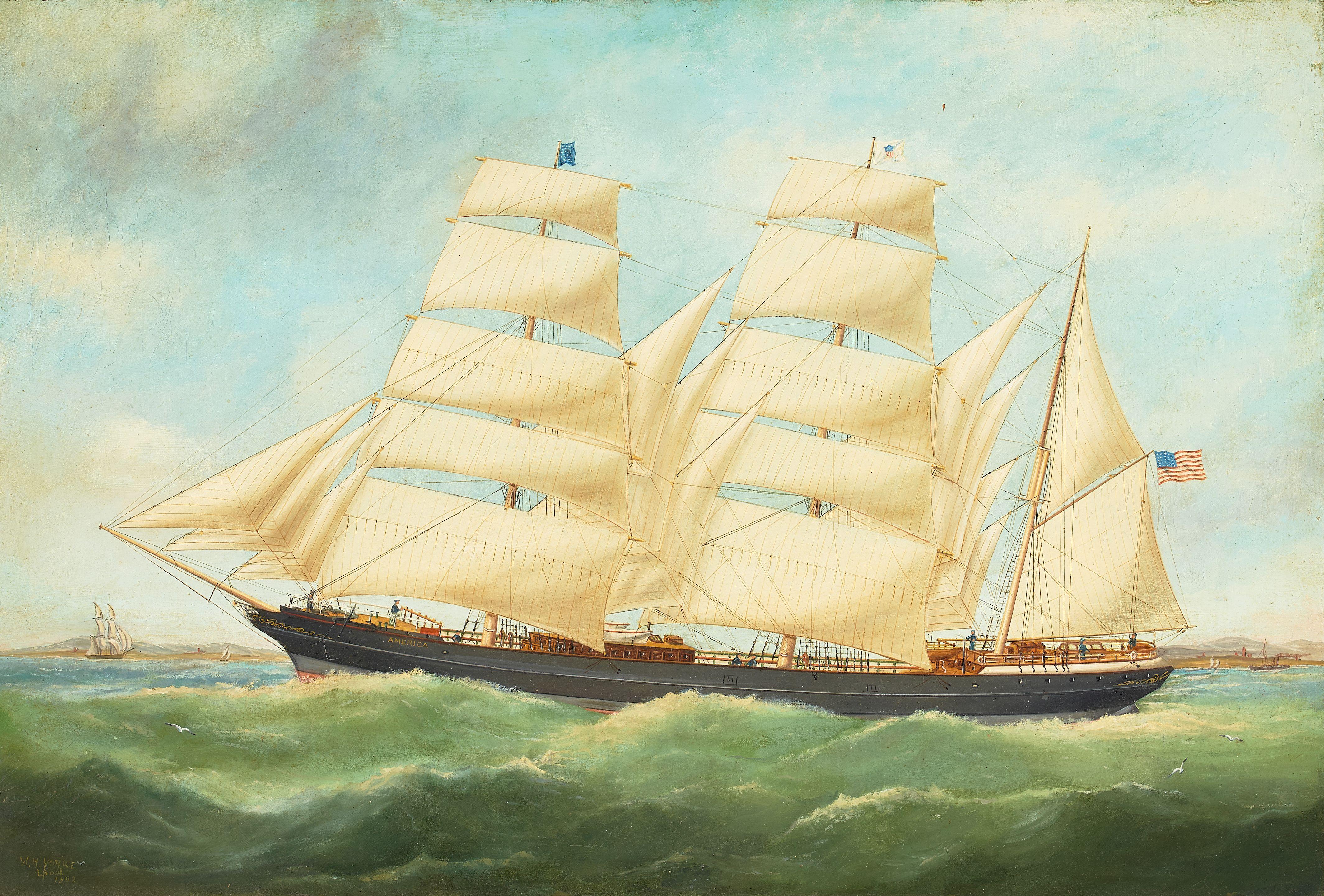 William Howard Yorke - America, 1892 24 x 36 in. framed 29 x 41 in.