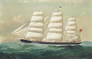 William Howard Yorke - The English Full-Rigger Patterhall Inward-Bound To Liverpool Off The South Stack Lighthouse