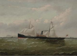 William Howard Yorke - The Steamer Francon Approaching The South Stack Lighthouse