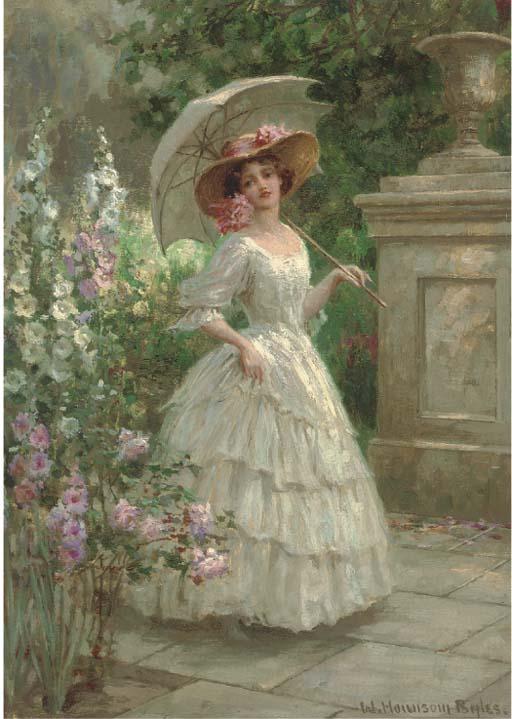 William Hownsom Byles - The flower garden