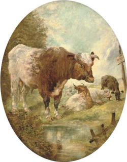 William Huggins - A Bull In A Landscape