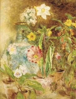 William Huggins - Castus and flowers