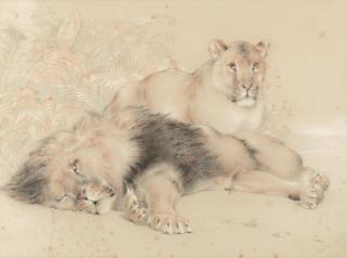 William Huggins - Lion & lioness