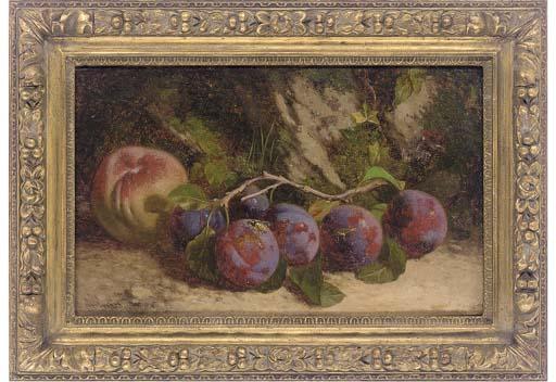 William Hughes - Plums and peach