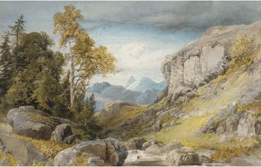 William Hull - A Welsh mountain stream