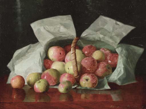 William J. Mccloskey - Lady Apples in Overturned Basket