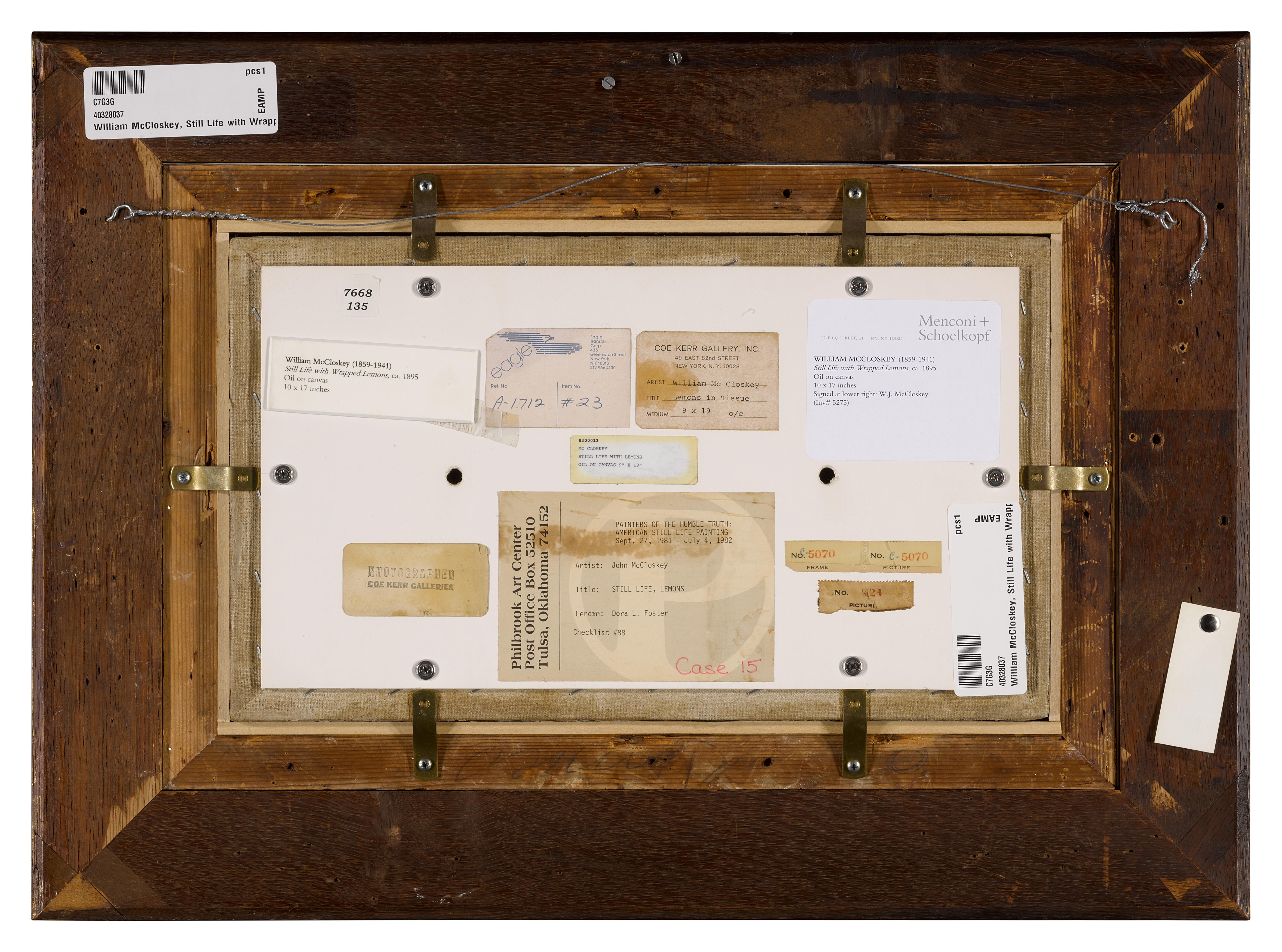 William J. McCloskey - Still Life with Wrapped Lemons