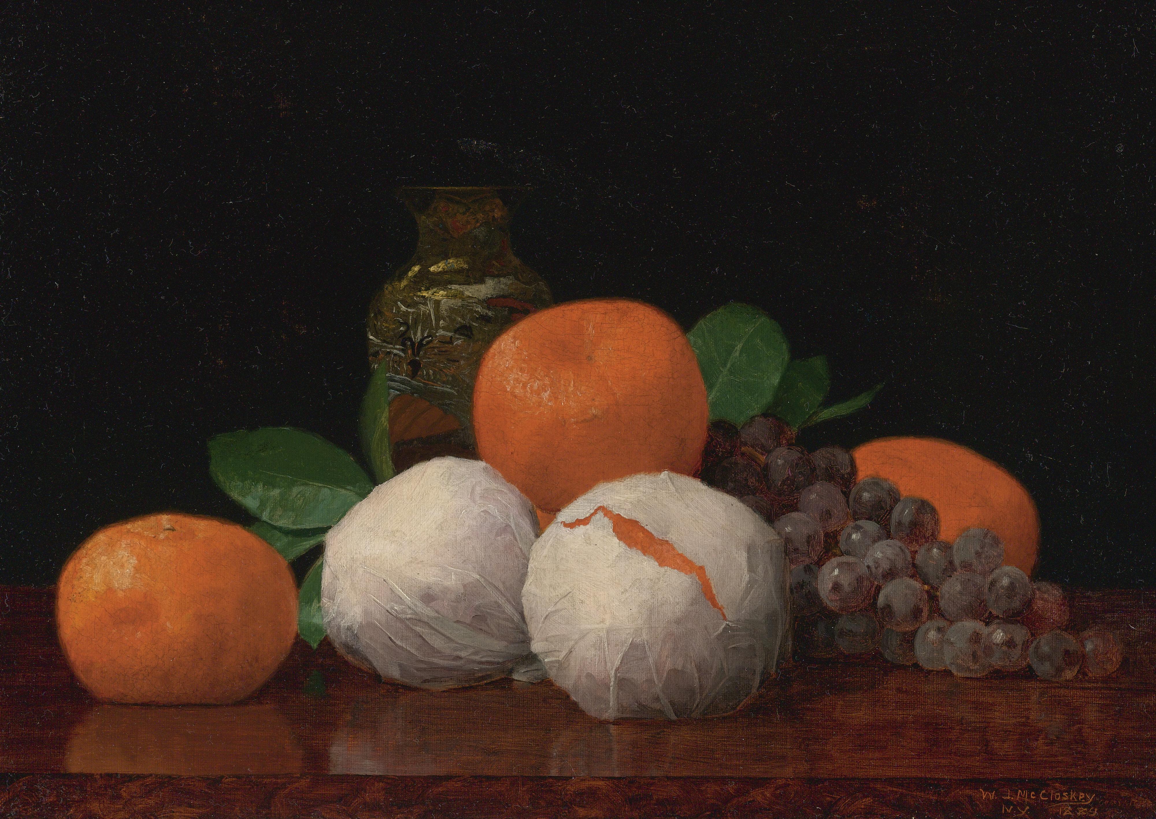 William J. Mccloskey - Still Life With Wrapped Tangerines