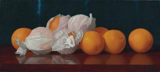William J. Mccloskey - Wrapped Oranges On A Tabletop