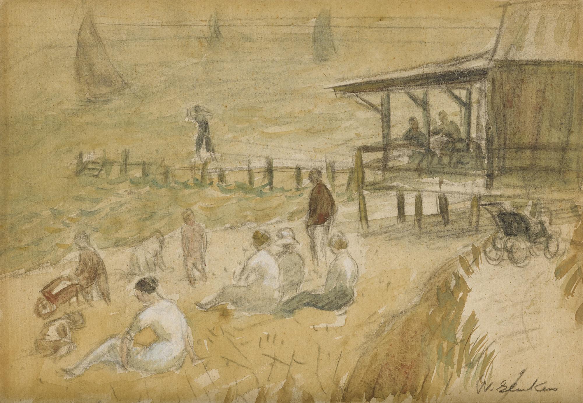 William James Glackens - Bathing Beach