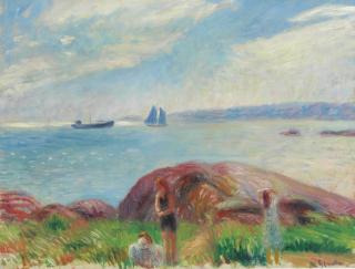 William James Glackens - Bathing Near the Bay